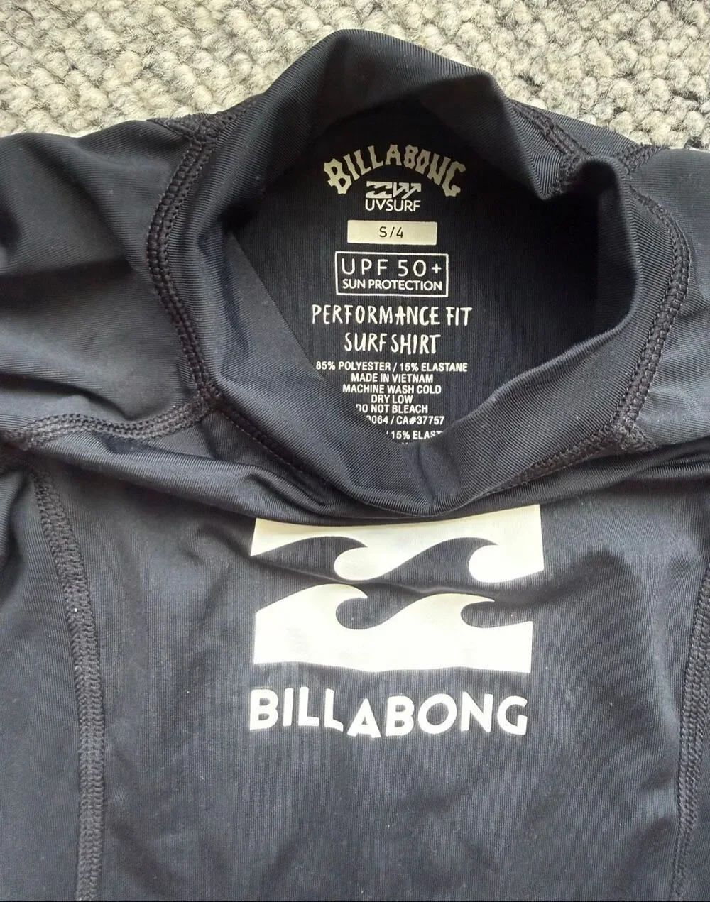 Billabong 4T Boys Waves All Day Long Sleeve Rash Vest Shirt